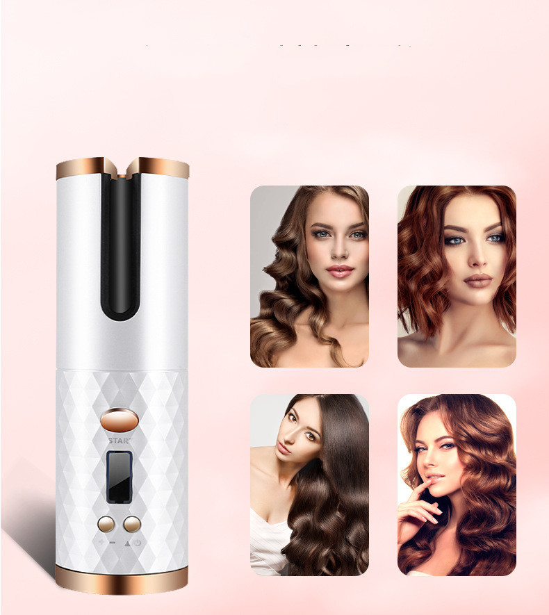 Rechargeable Automatic Hair Curler Women Portable Hair Curling Iron LCD Display Ceramic Curly Rotating Curling Wave Styer - Image 10