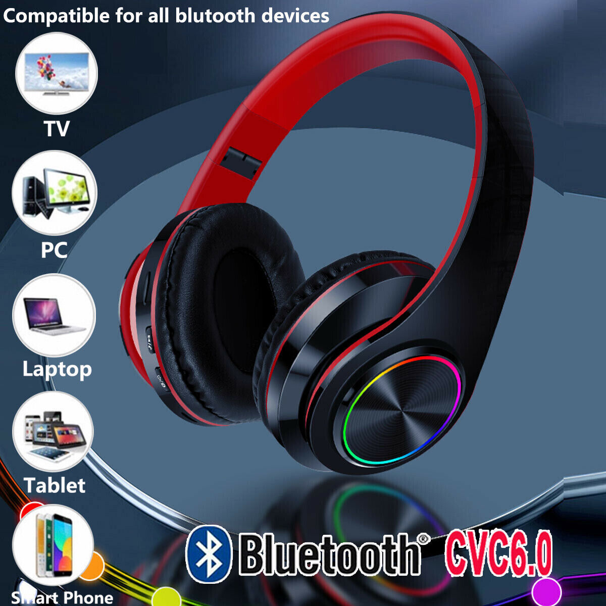Wireless Bluetooth Headphones Over-Ear Noise Canceling All Devices - Image 10