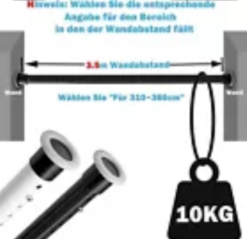 50-410cm Shower Curtain Rail Pole Heavy Duty Extendable Tension Rod No Drilling - Image 6