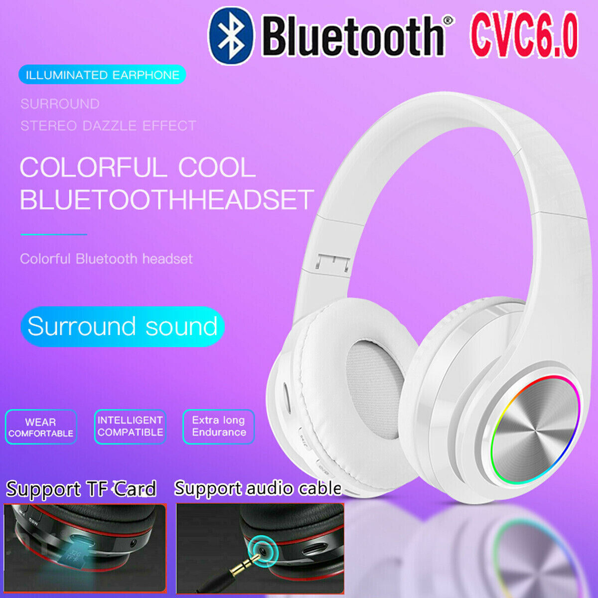 Wireless Bluetooth Headphones Over-Ear Noise Canceling All Devices - Image 8
