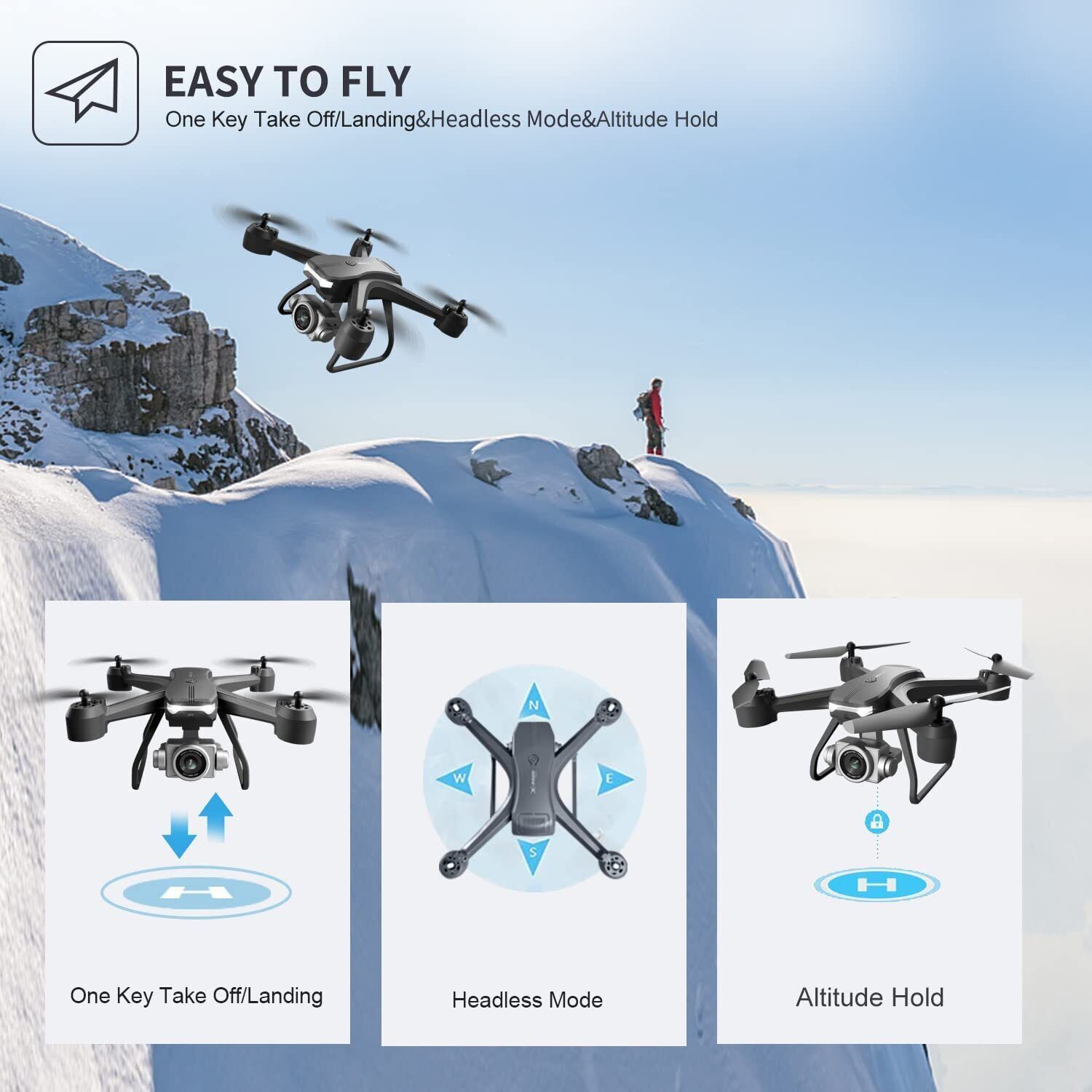 V14 Professional Drone 6K HD Dual Camera Wifi FPV Portable RC Quadcopter - Image 8