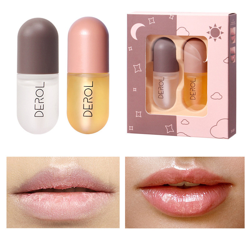 Day Night Instant Volume Lip Plumper Oil Clear Lasting Nourishing Repairing Reduce Lip Fine Line Care Lip Beauty Cosmetic - Image 3