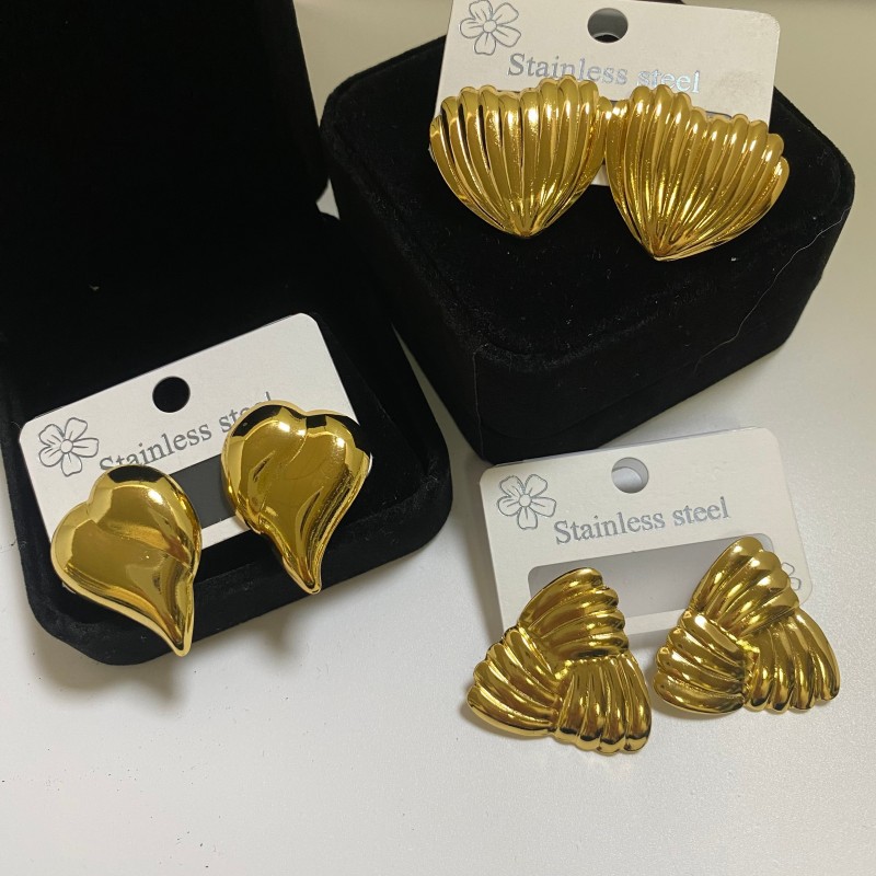 Minimalist Stainless Steel Jewelry Earrings - Image 3