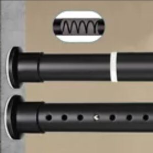 50-410cm Shower Curtain Rail Pole Heavy Duty Extendable Tension Rod No Drilling